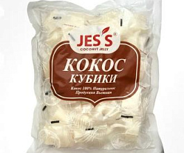 Кокос кубики JESS, 500 г, фрукты, сладости, снеки