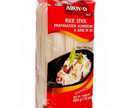 Рисовая лапша Aroy-D, 10 мм, 454г, тайский рис и лапша