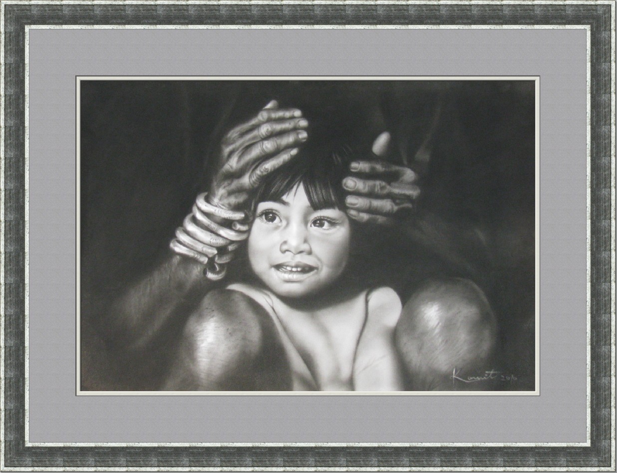 Картина № 6 "Девочка в объятиях", картины