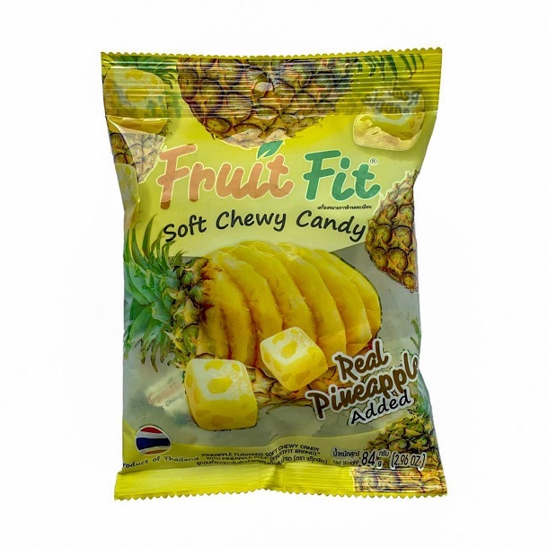 Жевательные конфеты со вкусом ананаса Fruit Fit, 84г, sale %