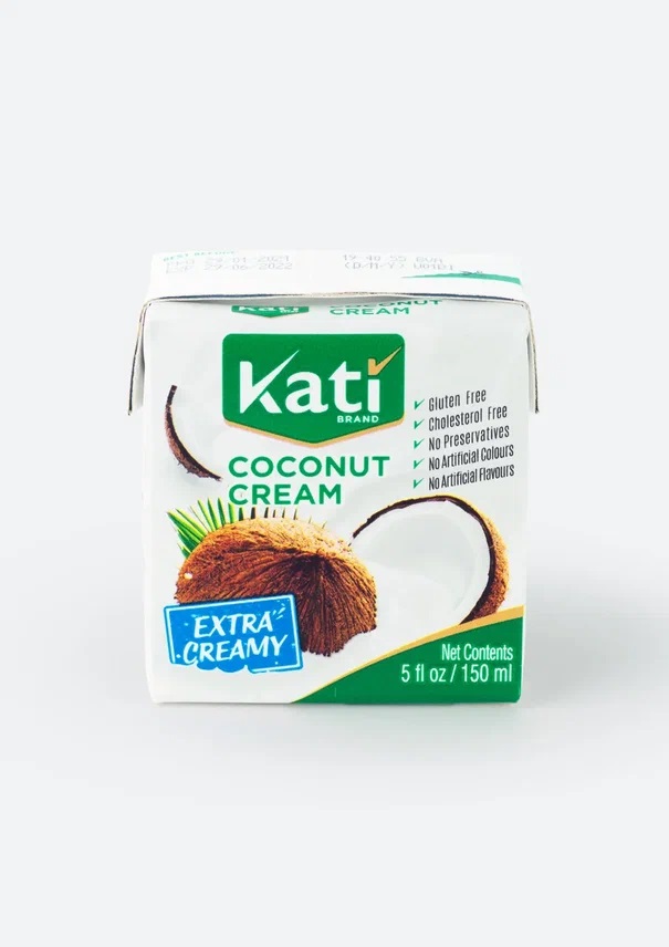 Сливки кокосовые KATI Tetra Pak,150 мл, кокосовое молоко, масло