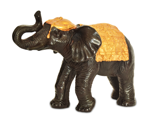 Декоративная скульптура из смолы с золотом Слон, сувениры