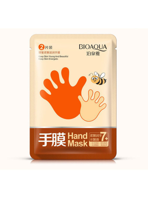 Маска-перчатки для рук c экстрактом меда Bioaqua, 35 г , маски, скрабы