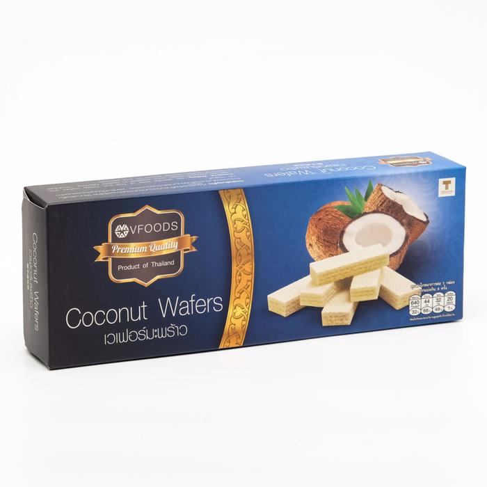 Вафли с натуральным кокосом VFOODS "Premium", 120г, фрукты, сладости, снеки