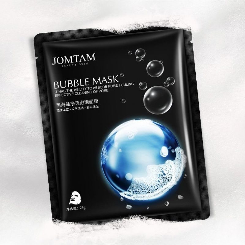 Маска тканевая пузырьковая с морской солью Jomtam, 25г, маски