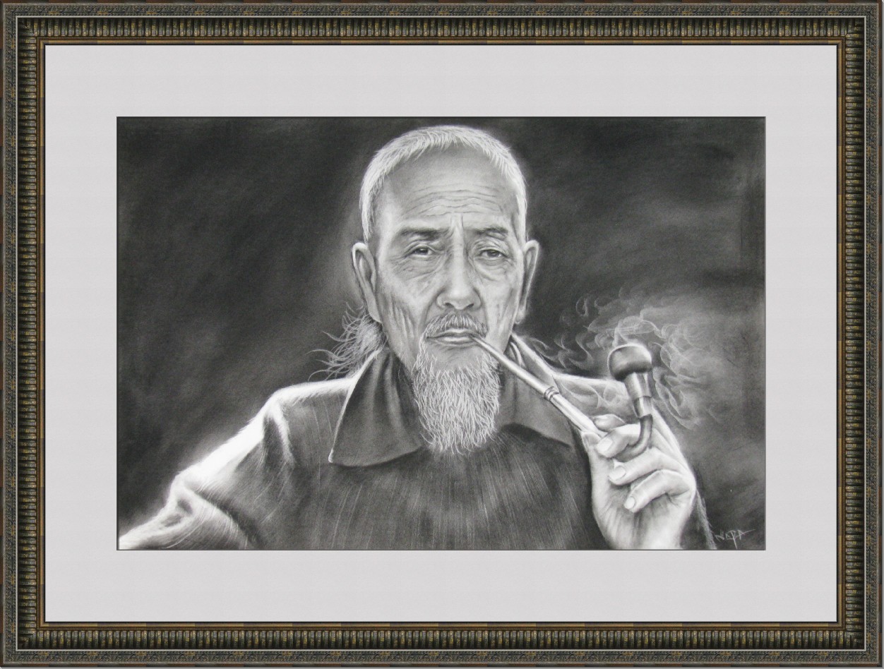 Картина № 5 "Пожилой мужчина с трубкой", картины