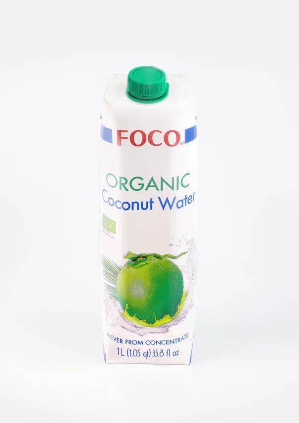 Кокосовая вода органическая, FOCO, 1 л, тайские чаи и напитки