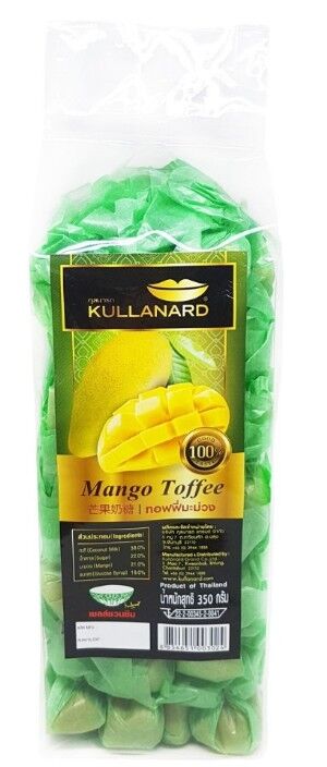Ириски тоффи с натуральным манго Kullanard, 350г, фрукты, сладости, снеки