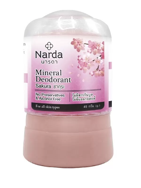 Дезодорант минеральный сакура Narda, 45г, дезодоранты