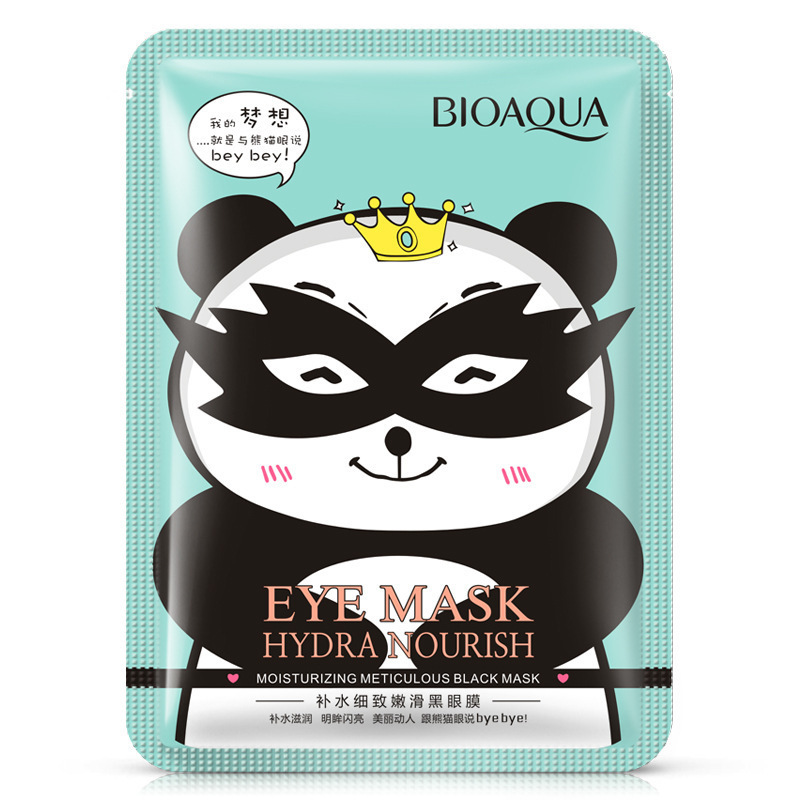 Маска для кожи вокруг глаз увлажняющая черная панда Bioaqua, 15г, маски