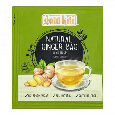 Имбирь натуральный пакетированный Gold Kili, 3г, тайские чаи и напитки