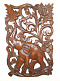 Панно «Слон» 30*20 см, из дерева