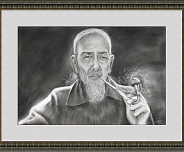 Картина № 5 "Пожилой мужчина с трубкой", картины