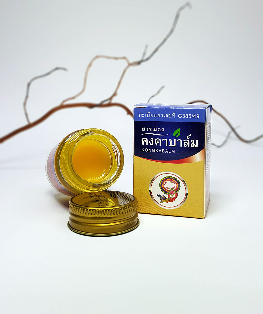 Бальзам универсальный золотой Kongka Herb, 20 г, тайские бальзамы