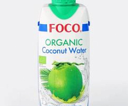Кокосовая вода органическая, FOCO, 330 мл, тайские чаи и напитки