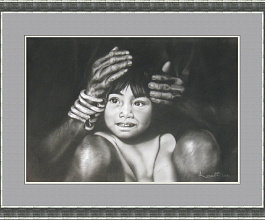 Картина № 6 "Девочка в объятиях", картины