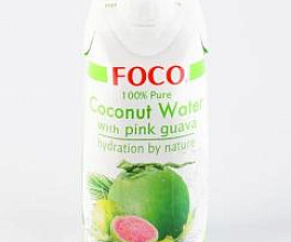 Кокосовая вода c гуавой, FOCO, 330 мл, тайские чаи и напитки