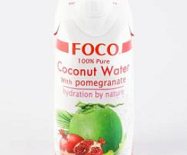 Кокосовая вода c гранатом, FOCO, 330 мл, тайские чаи и напитки